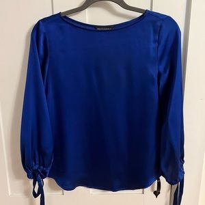 Satin Banana Republic boatneck blouse